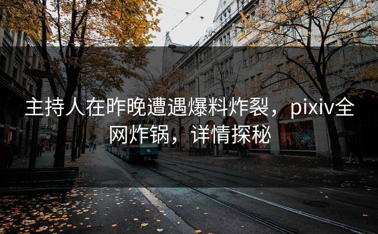 主持人在昨晚遭遇爆料炸裂，pixiv全网炸锅，详情探秘